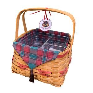 Vintage Longaberger 2000 Christmas Collection Red Deck‎ The Halls Basket